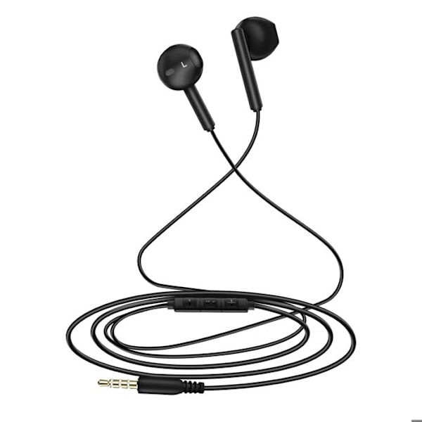 Jack 3,5mm Intraöronhörlurar 1,2m Musik och Samtal Handsfree LinQ Svart