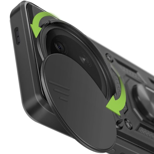 Coque til Honor Magic 7 Lite med Ring Støtte og Kamerabeskyttelse Mayaxess Sort Svart