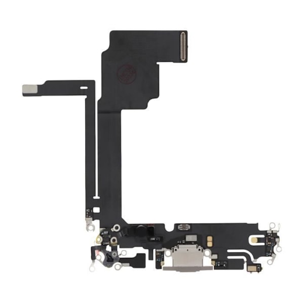Ladeforbindelse - AVIZAR - iPhone 15 Pro Max - USB-C - Mikrofon - Naturligt Titanium Grå