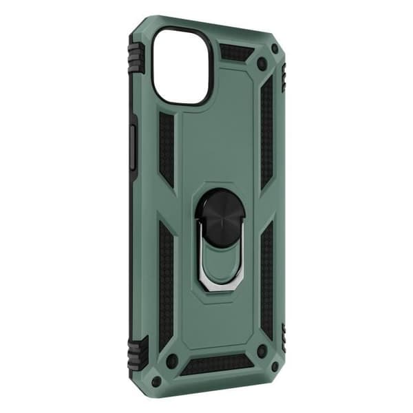 Skal för iPhone 15 - AVIZAR - ArmoRing - Stötsäker - Magnetring - Grön Grön