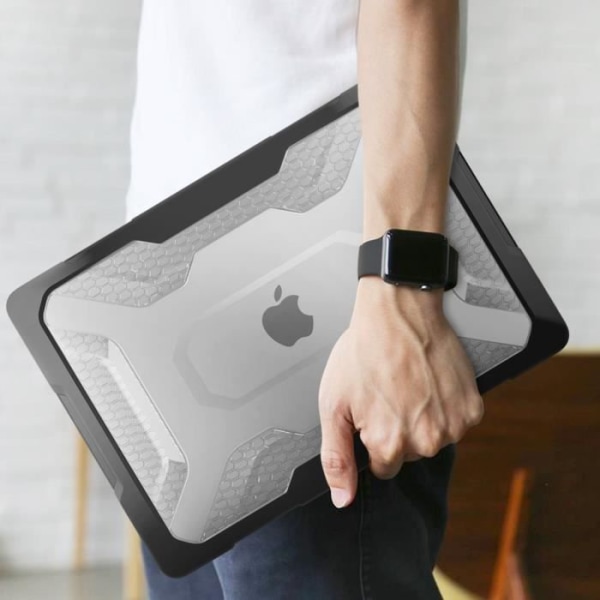 Puskurikotelo MacBook Pro 13" 2022 ja 2020 -SUPCASE - Unicorn Beetle - Iskunkestävä - Läpinäkyvä musta Transparent