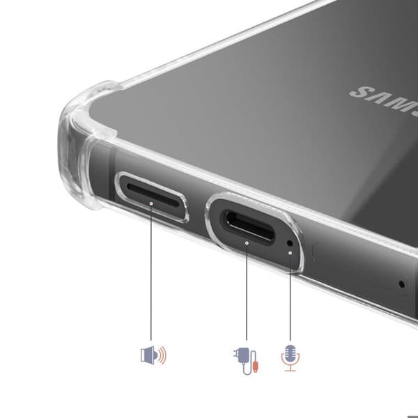 Silicone Cover til Galaxy S26 med Forstærkede Hjørner Transparent Vit