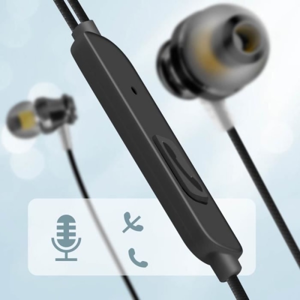 USB-C hovedtelefoner med ledning - LINQ - In-ear - Integreret mikrofon - 1,2 m - Sort Svart