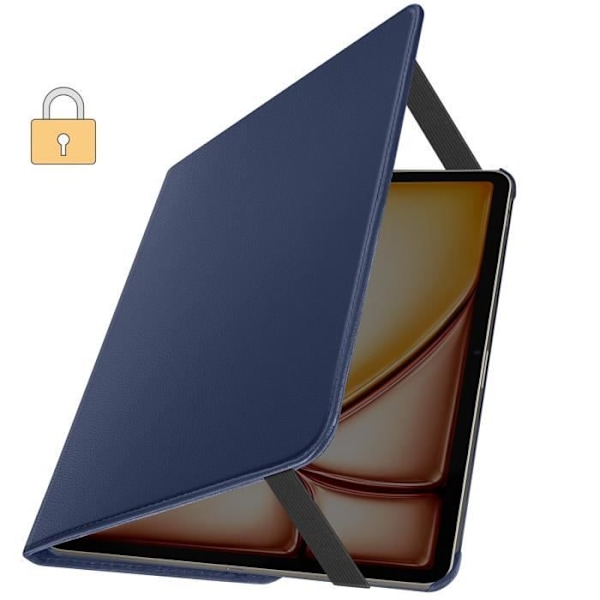 Flip Case til iPad Air 13 2024 Folio Rotating 360 Stand Stand Midnight Blue Blå