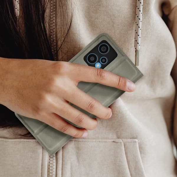 Plånboksfodral - AVIZAR - Realme 9 Pro/9 5G - Soft Touch - Magnetisk - Videostöd Grå