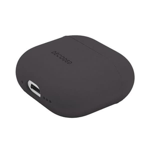 Coque til AirPods 4 - Decoded - Silikone Antichoks - LED-indikator - Sort - Optimal beskyttelse Svart