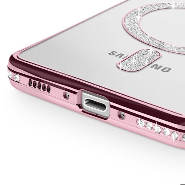 Coque Diamant för Samsung Galaxy A26 MagSafe Contour Strass Rosa Rosa