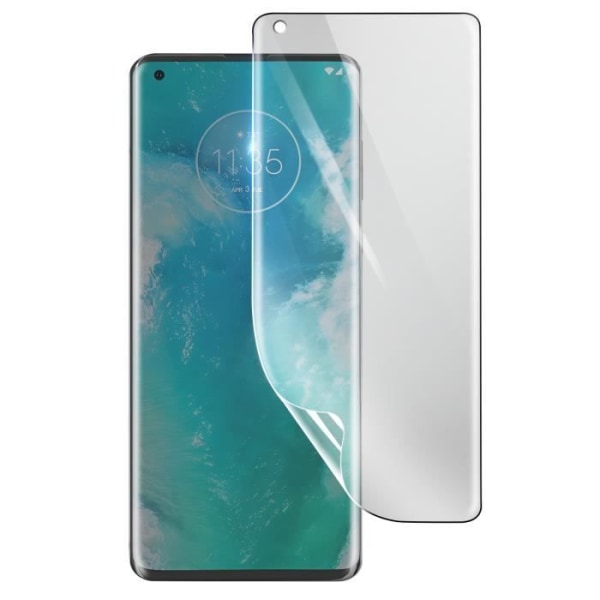 Näytönsuoja - 3MK - Motorola Edge Plus - Iskunkestävä Hydrogeeli - Läpinäkyvä - Naarmuuntumaton Transparent
