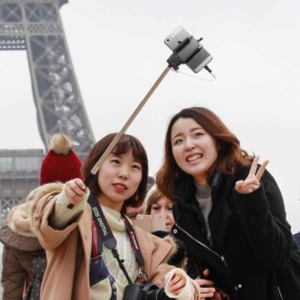 Selfie Stick - AVIZAR - iPhone - Teleskopisk 1m - Rotativ - Silver