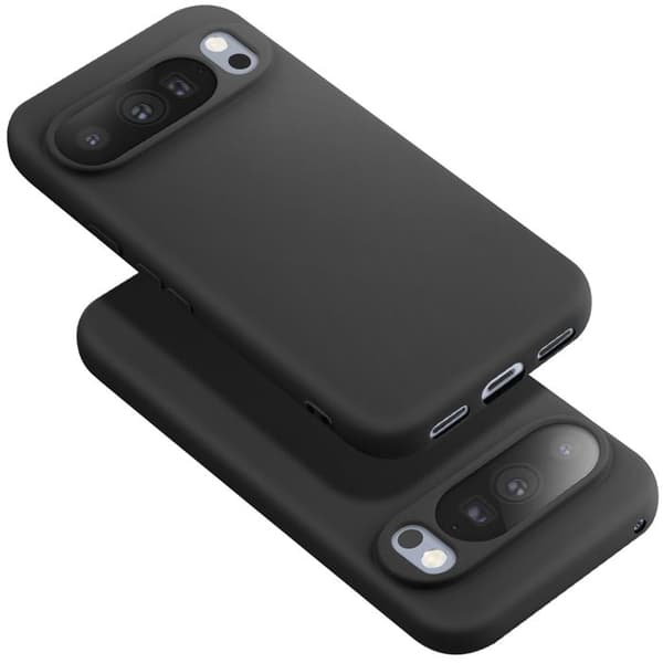 Coque til Google Pixel 10 Pro i blødt silikone med soft-touch i sort Svart