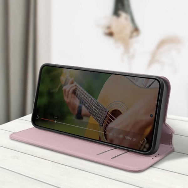 Fodral för Oppo Find X5 lite - AVIZAR - Roséguld - Fullständigt skydd - Videostöd - Kortfack Rosa