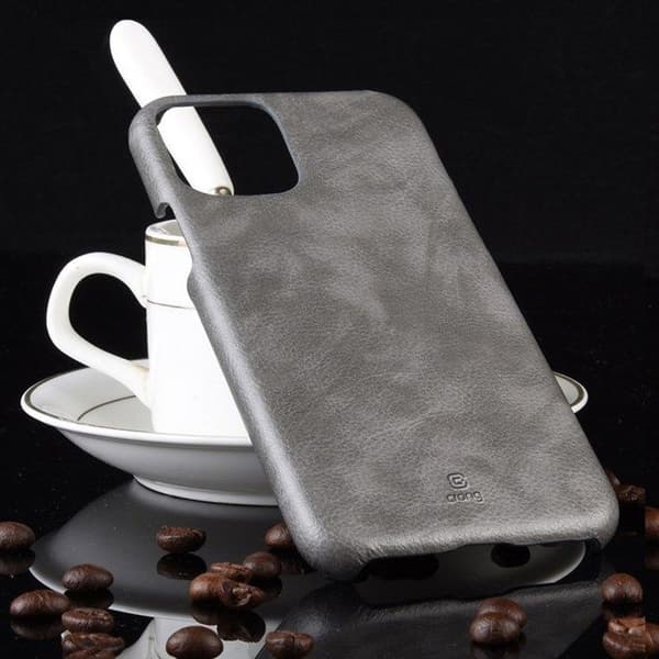 PU-læderetui - Crong - Essential Cover - iPhone 11 Pro - Grå - Semi-stiv Grå