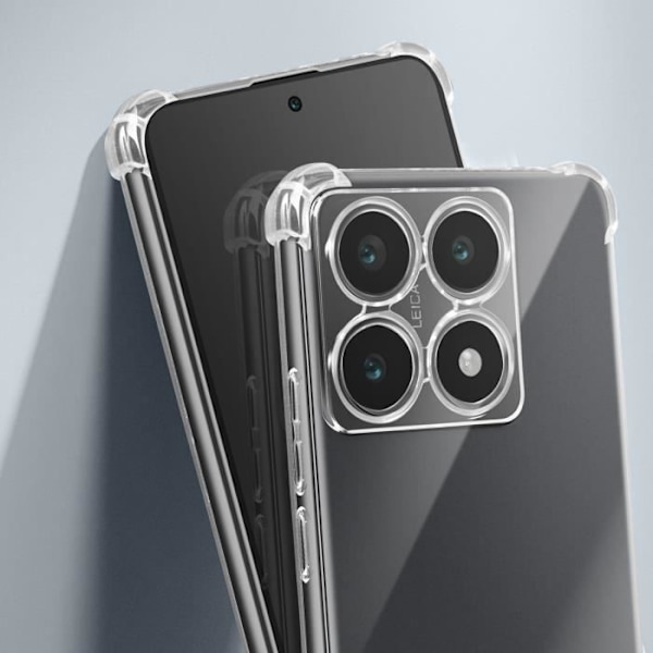 AVIZAR puolijäykkä kotelo Xiaomi 14T:lle - Iskunkestävä, vahvistetut kulmat, läpinäkyvä Transparent
