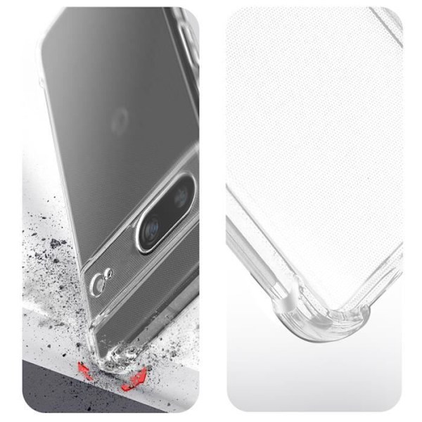 Skal och skyddsfilm - AVIZAR - Google Pixel 7 - Förstärkt Silikon - Härdat Glas 9H - Transparent Vit