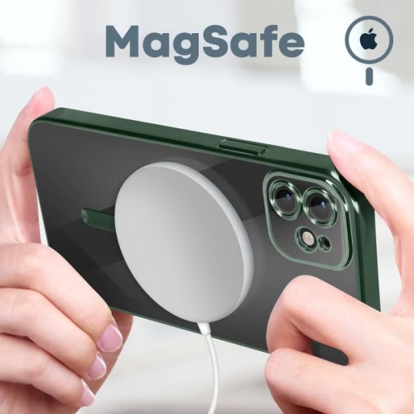 MagSafe iPhone 12 Silikonfodral Grönt Magsafefodral