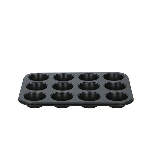 Muffinform - ALPINA - 12 stk. - Non-stick - Stål - Sort sort