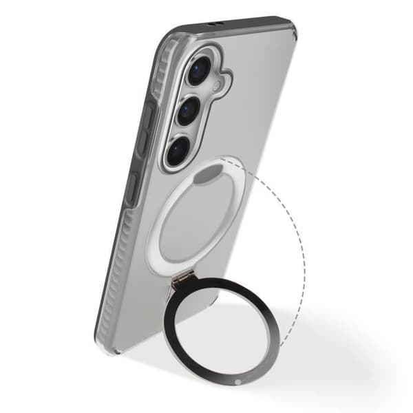 Coque MagSafe - Samsung - S24/S25 - Stødabsorberende - Fleksibelt Stativ - Sort Svart