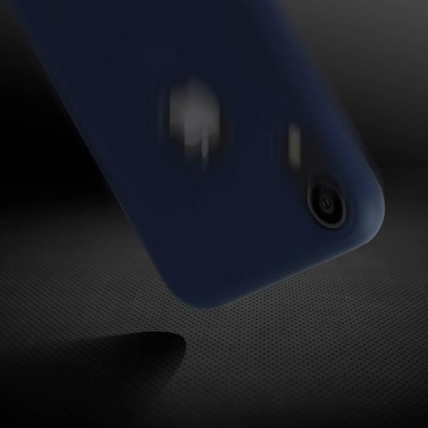 Beskyttelsesskal - AVIZAR - iPhone XR - Semi-hård silikone - Soft Touch-finish - Mørkeblå Midnattsblå