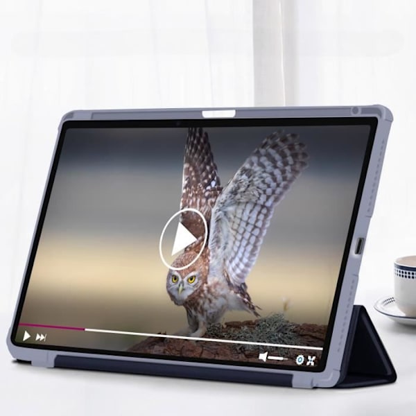 Skal till iPad Air 11 2024 - Videostöd / Tangentbord - Midnattsblå Blå