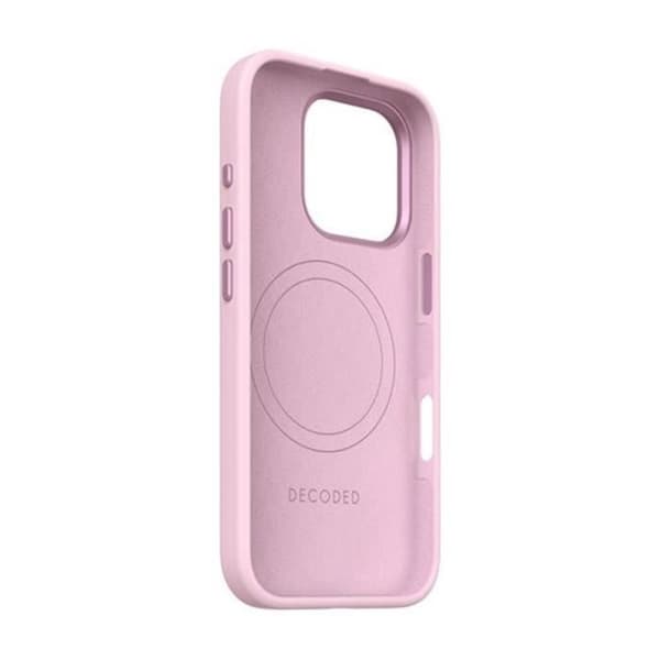 Cover til iPhone 16 Pro - DECODED - Rosa - Stødabsorberende - Antimikrobiel - MagSafe-oplading Ros