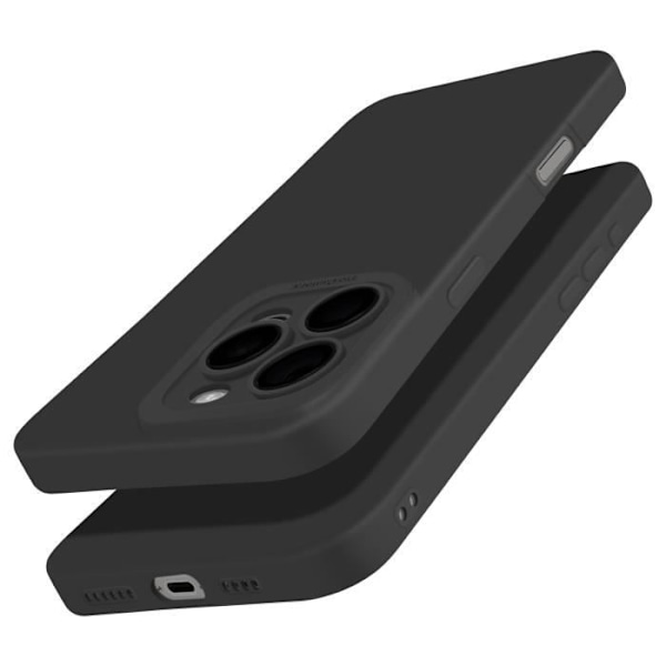 IPhone 16 Pro Max Sileeni Suojakuori Musta Kamera Suojattu Svart