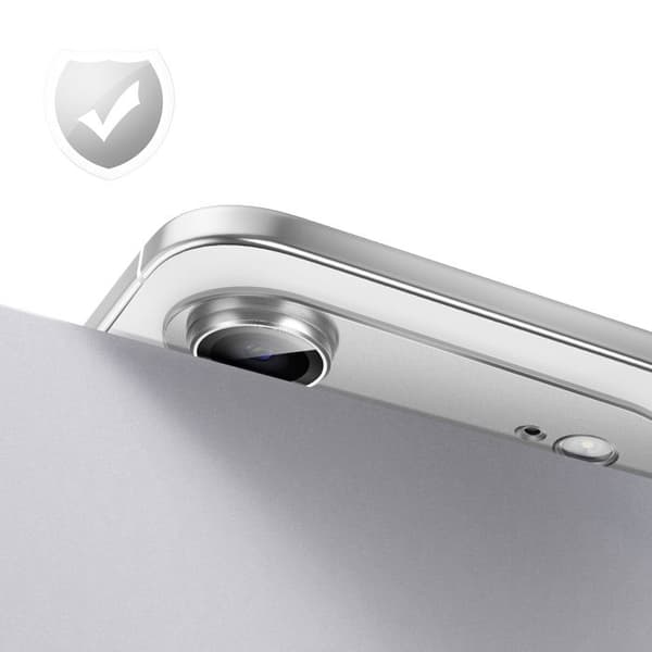 Skyddsmål för kameraobjektiv för iPhone Air, monoblockram i aluminium silver
