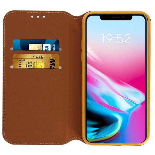 iPhone X fodral Folio plånboksskydd Classic Edition gyllene gyllene