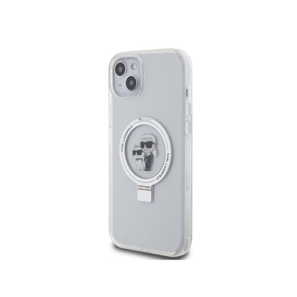 Skyddsfodral till iPhone 15 Karl Lagerfeld TPU Ringställ Transparent Magsafe kompatibel Transparent