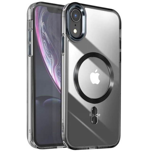 MagSafe-skal för iPhone XR Bakre Crystal Färg Svart Svart