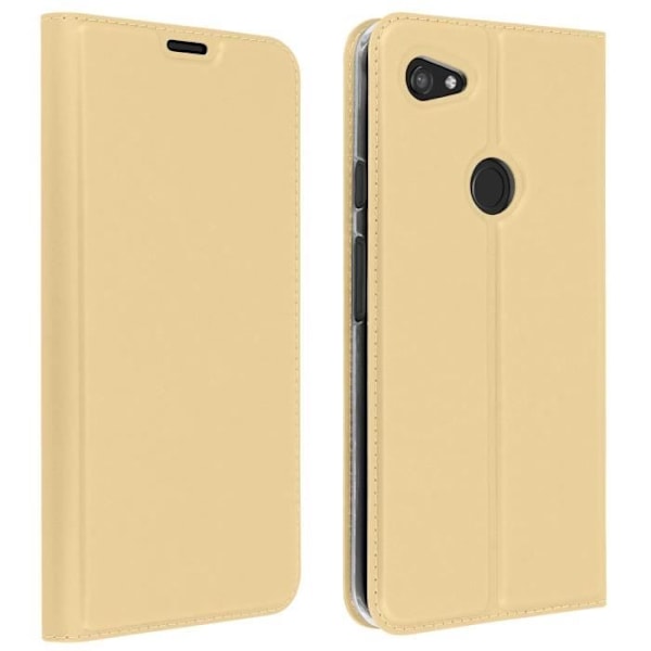 Hus - AVIZAR - Google Pixel 3A XL - Folio - Horisontellt Stöd - Kort Förvaring - Gul Gult guld