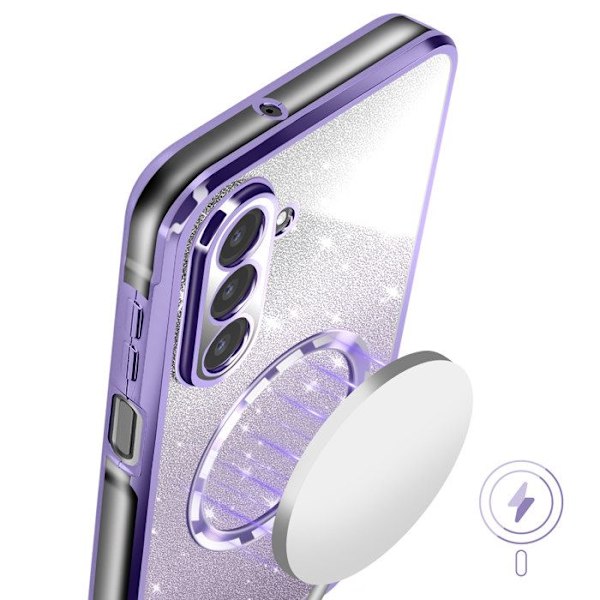 Coque MagSafe til Samsung Galaxy A26 Silikone Glitrende Lilla Lila