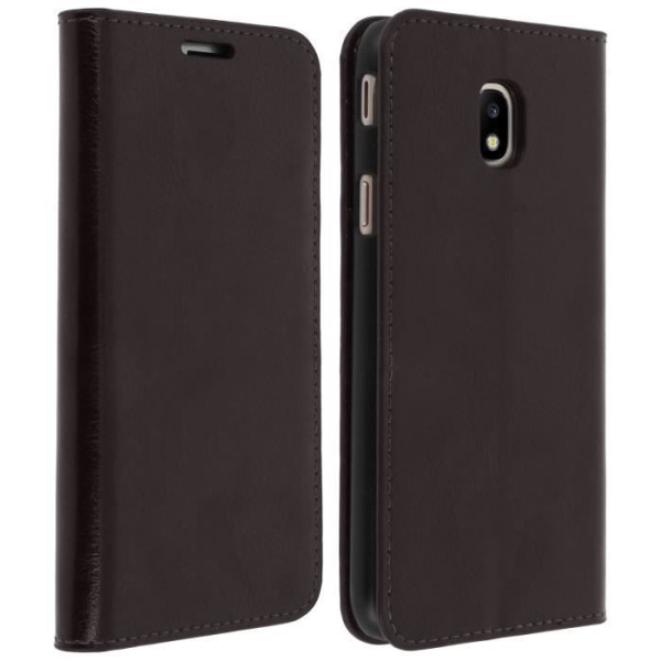 Galaxy J3 2017 Flip Wallet Läderfodral - Stativ Funktion Brun