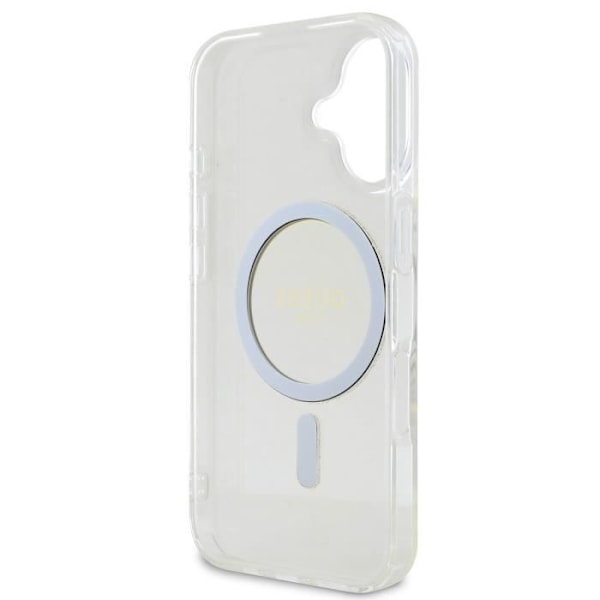 Coque för iPhone 16 Plus MagSafe med Glittrig Cirkel Guess Transparent Transparent