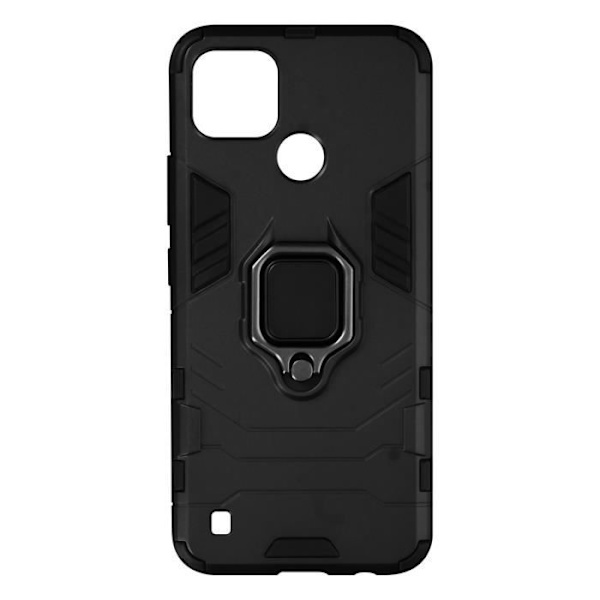 Coque Antichoc - Realme - C21Y og C25Y - Metallisk - Polycarbonat - Blød Silikone Svart