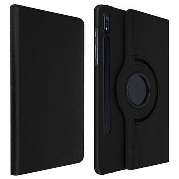 Hylster - Samsung - Tab S7 Plus 12.4/S8 Plus - Rotationsstativ 360° - Sort - Fuld beskyttelse Svart