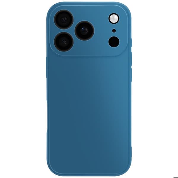 Cover - UNDERRETNING - iPhone 17 Pro - Blød Silikone - Ultra Tynd - Mat Blå Blå