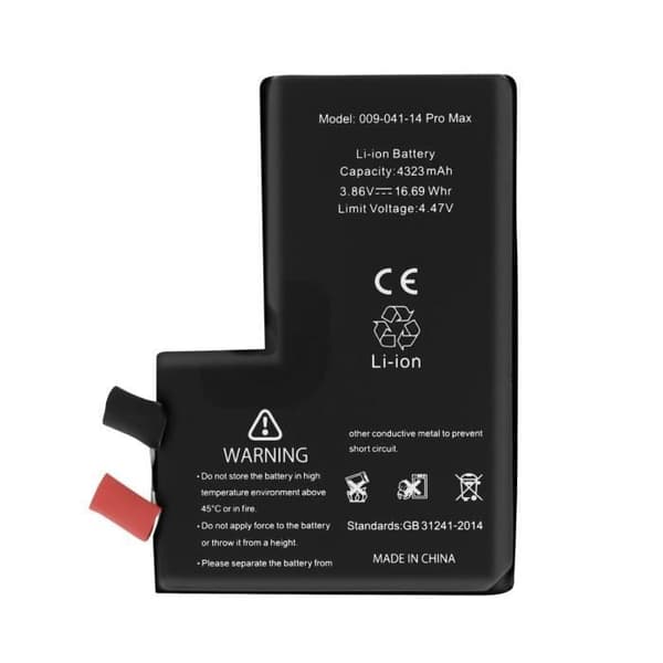 Batteri - AVIZAR - BAT-COMP-14X - 4323mAh - Lithium Ion - iPhone 14 Pro Max Svart
