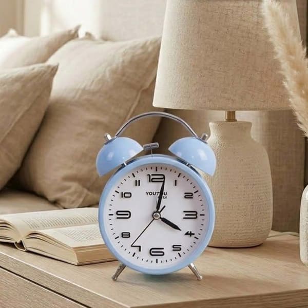 Bordur 12cm til Værelset Rundt Format Dobbelt Klokke Elegant Blå Blå