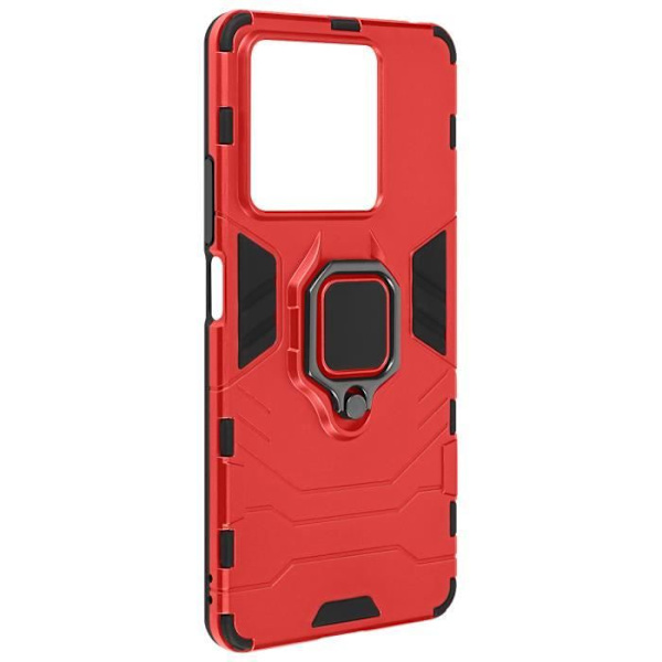 Fodral - AVIZAR - Xiaomi Redmi Note 13 5G - Bi-material - Stötsäker - Röd Röd