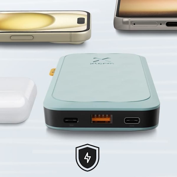 Batteri Extern - XTORM - Fuel Series 5 - 10000mAh - 20W - 2x USB-C + USB - LED-skärm Blå