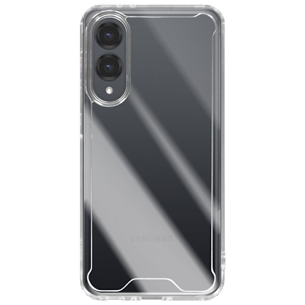 Samsung Galaxy S25 Edge - Vahvistetut Kahlot, Kohotetut Reunat, Läpinäkyvä Kuori Vit