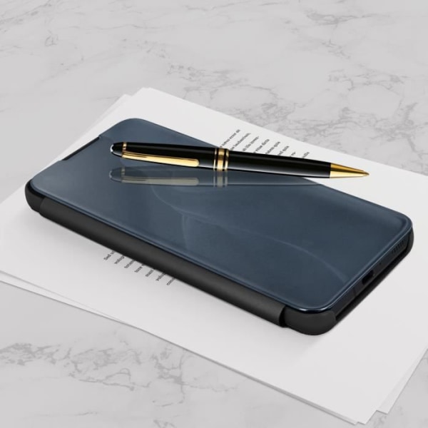Hus - Xiaomi - Mi 11 5G - Gennemsigtig klap - Spejldesign - Sort video understøttelse Svart