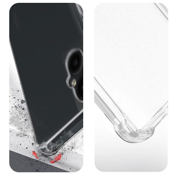 Oppo Reno 8 Lite 5G Fodral + Film - AVIZAR - Förstärkt skyddspaket - Vit - Stel - Syntet - Blandat Vit