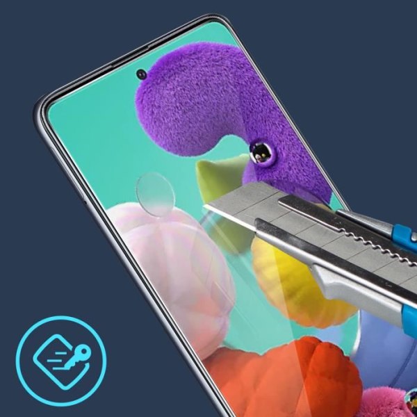 Samsung Galaxy A51 5G - AVIZAR - 9H Karkaistu Lasinen Näyttösuojus - Kirkas - Iskunkestävä ja naarmunkestävä Transparent