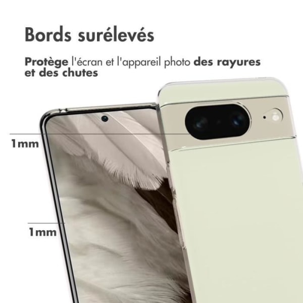 Etui til Google Pixel 8 - Gennemsigtig TPU Silikone Beskyttelsescover Transparent