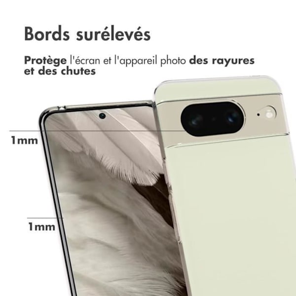 Fodral till Google Pixel 8 - Genomskinlig TPU-silikonskyddsfodral Transparent