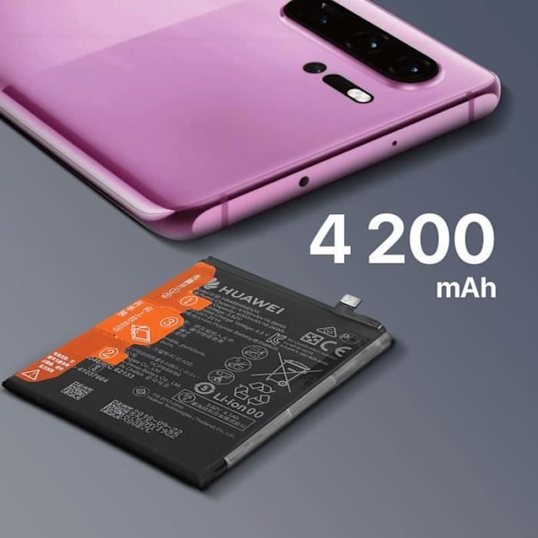 Batteri Lithium Ion - HUAWEI - HB486486ECW - 4200mAh - Svart - Kompatibel med P30 Pro / Mate 20 Pro Svart