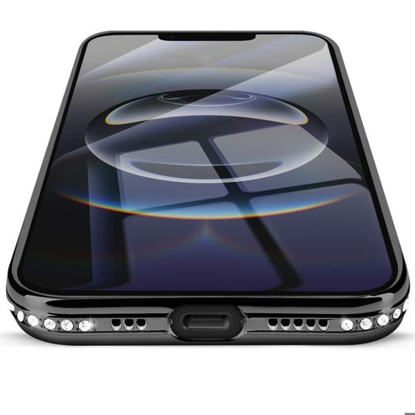 Coque Magsafe - AVIZAR - iPhone 16e - Sort - Strassé - Elegant beskyttelse Svart