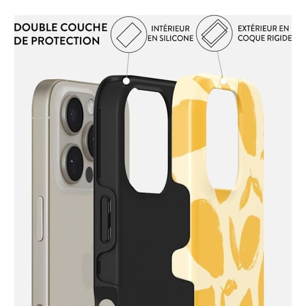 Coque - BURGA - Citron Tart - iPhone 16 Pro Max - Antichocs - Kompatibel med MagSafe - Gul Beige