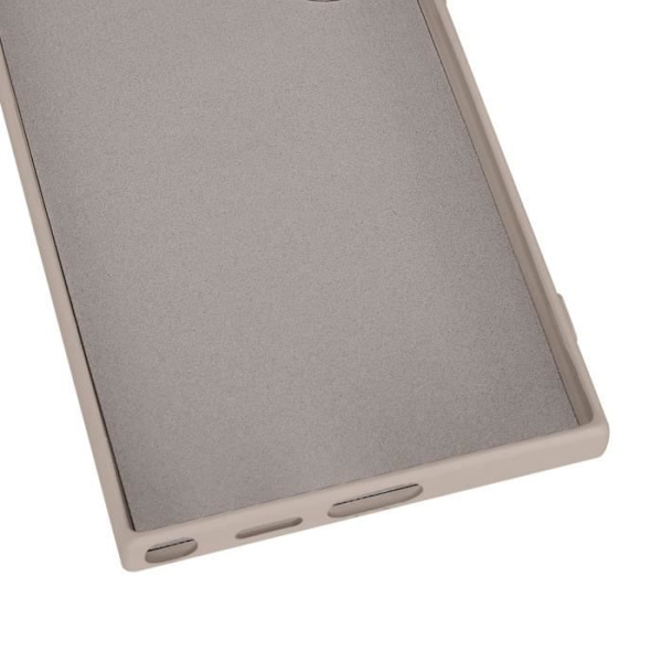 Fodral till Samsung Galaxy S24 Ultra - AVIZAR - Flexibelt silikon - Ringstöd - Grå Grå